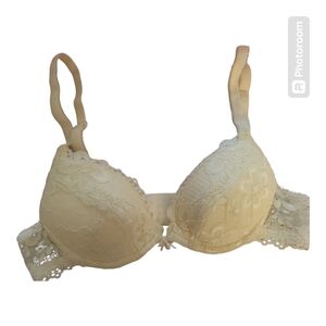 LA SENZA Yellow Lace Bra - Size 30AA